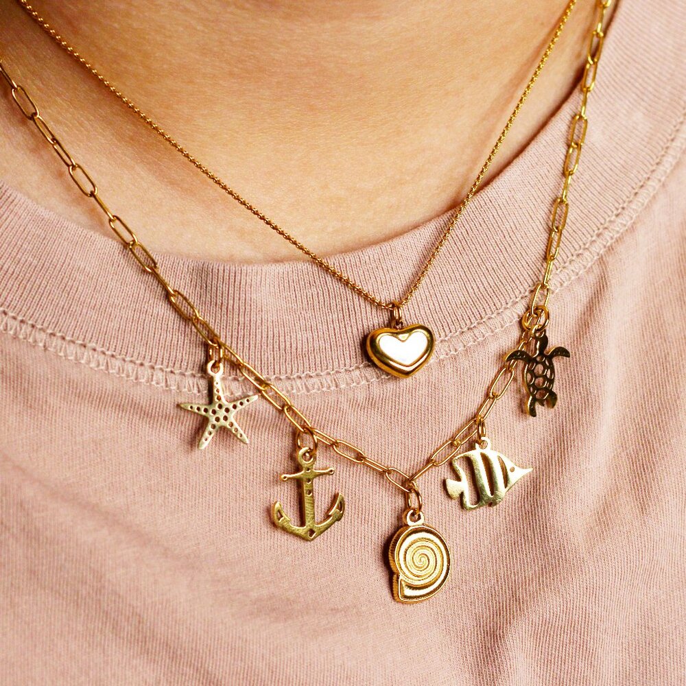 Fashionable Stainless Steel‎ Custom Necklace Summer Charms